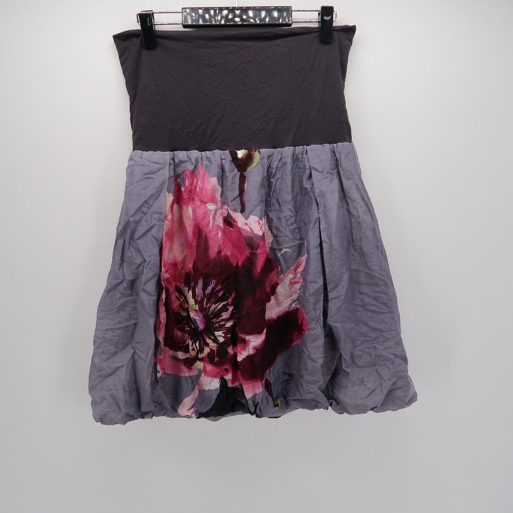 Linea Domani Gray Pink Floral Tube Top Size Large